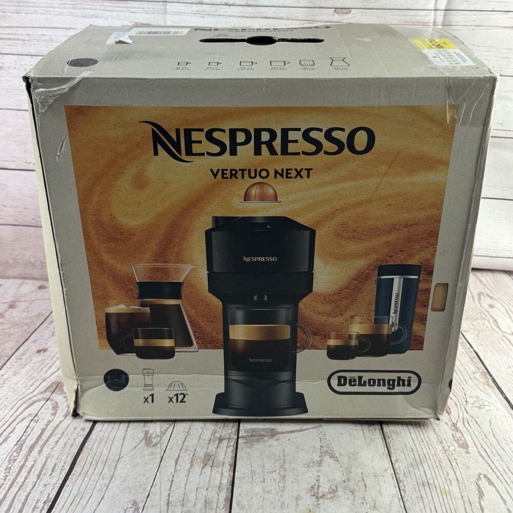 Nespresso Vertuo Next DeLonghi Black Coffee Espresso Maker With Capsules